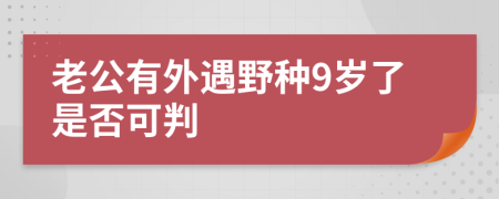 老公有外遇野种9岁了是否可判