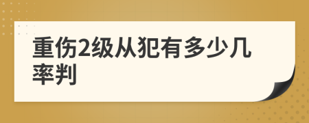 重伤2级从犯有多少几率判