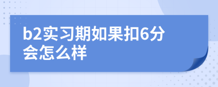 b2实习期如果扣6分会怎么样