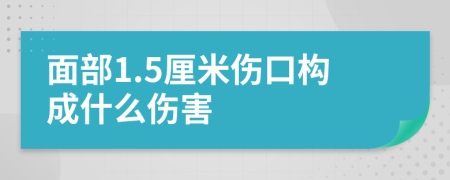 面部1.5厘米伤口构成什么伤害