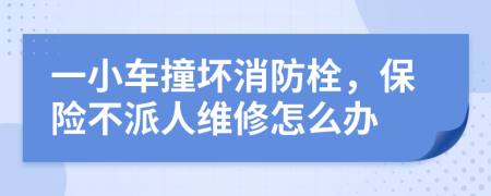 一小车撞坏消防栓，保险不派人维修怎么办