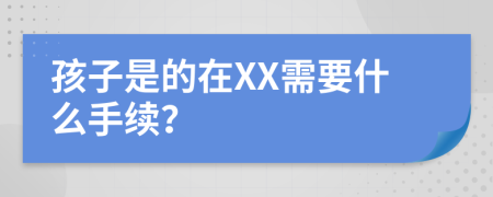 孩子是的在XX需要什么手续？