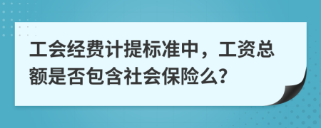 工会经费计提标准中，工资总额是否包含社会保险么？