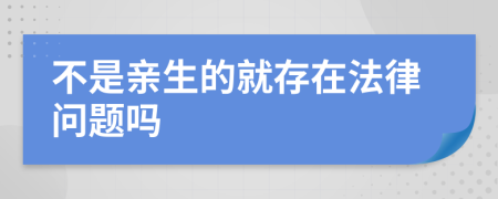 不是亲生的就存在法律问题吗