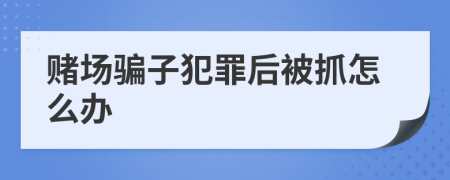 赌场骗子犯罪后被抓怎么办