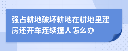 强占耕地破坏耕地在耕地里建房还开车连续撞人怎么办