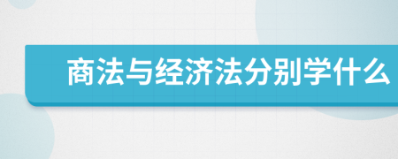 商法与经济法分别学什么