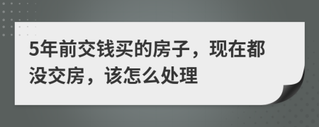 5年前交钱买的房子，现在都没交房，该怎么处理