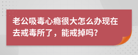 老公吸毒心瘾很大怎么办现在去戒毒所了，能戒掉吗？