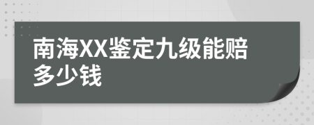 南海XX鉴定九级能赔多少钱