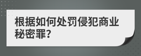 根据如何处罚侵犯商业秘密罪？