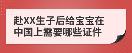 赴XX生子后给宝宝在中国上需要哪些证件