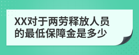 XX对于两劳释放人员的最低保障金是多少