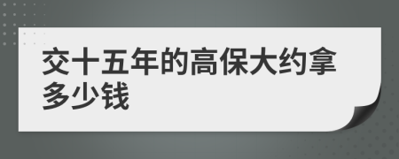 交十五年的高保大约拿多少钱