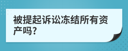 被提起诉讼冻结所有资产吗?