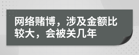 网络赌博，涉及金额比较大，会被关几年