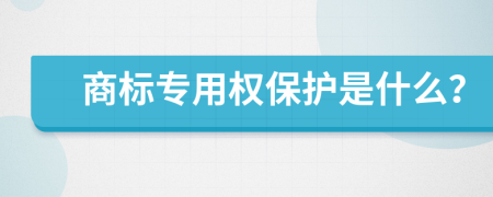 商标专用权保护是什么？