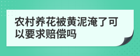 农村养花被黄泥淹了可以要求赔偿吗