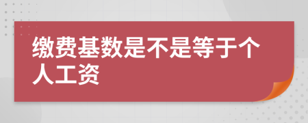 缴费基数是不是等于个人工资