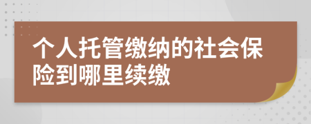 个人托管缴纳的社会保险到哪里续缴