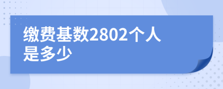 缴费基数2802个人是多少