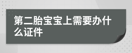 第二胎宝宝上需要办什么证件