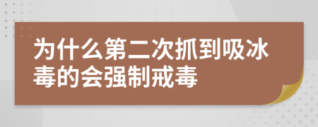 为什么第二次抓到吸冰毒的会强制戒毒