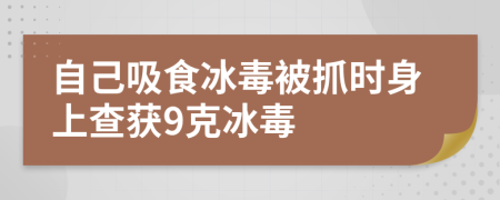 自己吸食冰毒被抓时身上查获9克冰毒