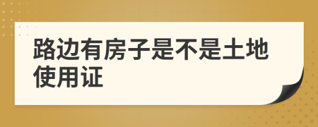 路边有房子是不是土地使用证