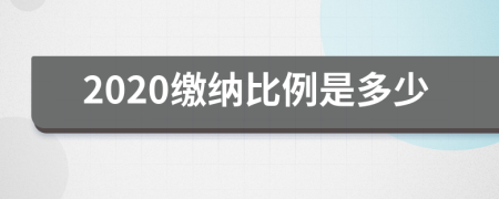 2020缴纳比例是多少