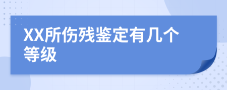 XX所伤残鉴定有几个等级