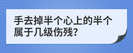 手去掉半个心上的半个属于几级伤残？