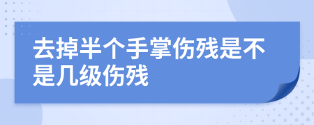 去掉半个手掌伤残是不是几级伤残