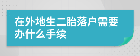 在外地生二胎落户需要办什么手续