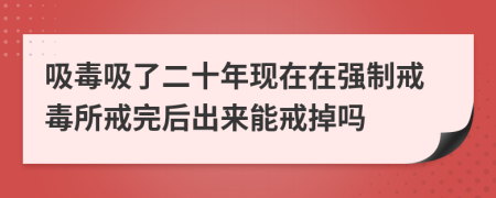 吸毒吸了二十年现在在强制戒毒所戒完后出来能戒掉吗