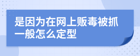 是因为在网上贩毒被抓一般怎么定型