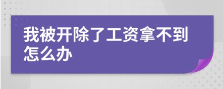 我被开除了工资拿不到怎么办