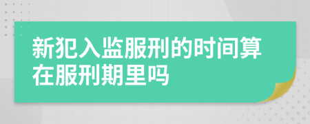 新犯入监服刑的时间算在服刑期里吗