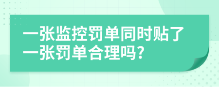 一张监控罚单同时贴了一张罚单合理吗?