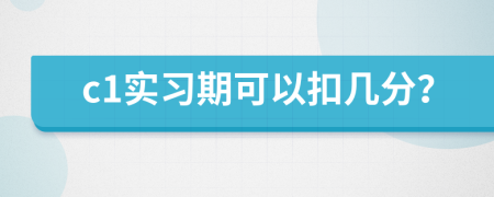 c1实习期可以扣几分？