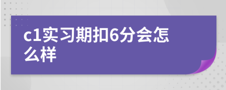 c1实习期扣6分会怎么样