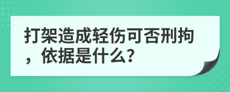 打架造成轻伤可否刑拘，依据是什么？