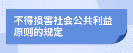 不得损害社会公共利益原则的规定
