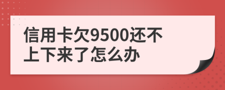 信用卡欠9500还不上下来了怎么办