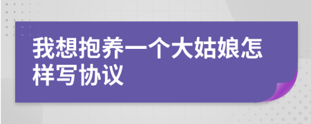 我想抱养一个大姑娘怎样写协议