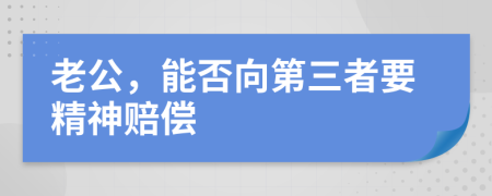 老公，能否向第三者要精神赔偿