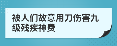 被人们故意用刀伤害九级残疾神费