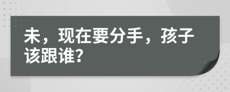 未，现在要分手，孩子该跟谁？