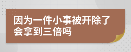 因为一件小事被开除了会拿到三倍吗