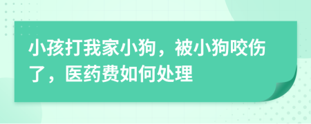 小孩打我家小狗，被小狗咬伤了，医药费如何处理